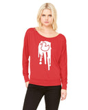 Bella + Canvas Ladies' Flowy Long-Sleeve Off Shoulder T-Shirt