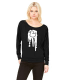 Bella + Canvas Ladies' Flowy Long-Sleeve Off Shoulder T-Shirt