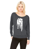 Bella + Canvas Ladies' Flowy Long-Sleeve Off Shoulder T-Shirt